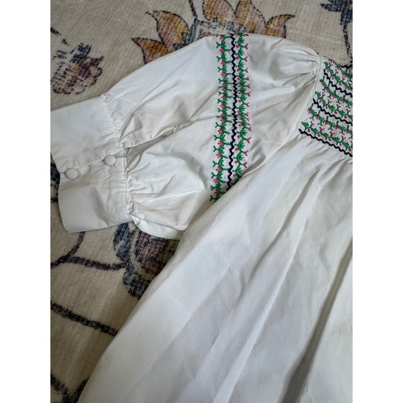 The Shirt Rochelle Behrens Embroidered Saylor Blouse Top Tuckernuck Small - Picture 7 of 11